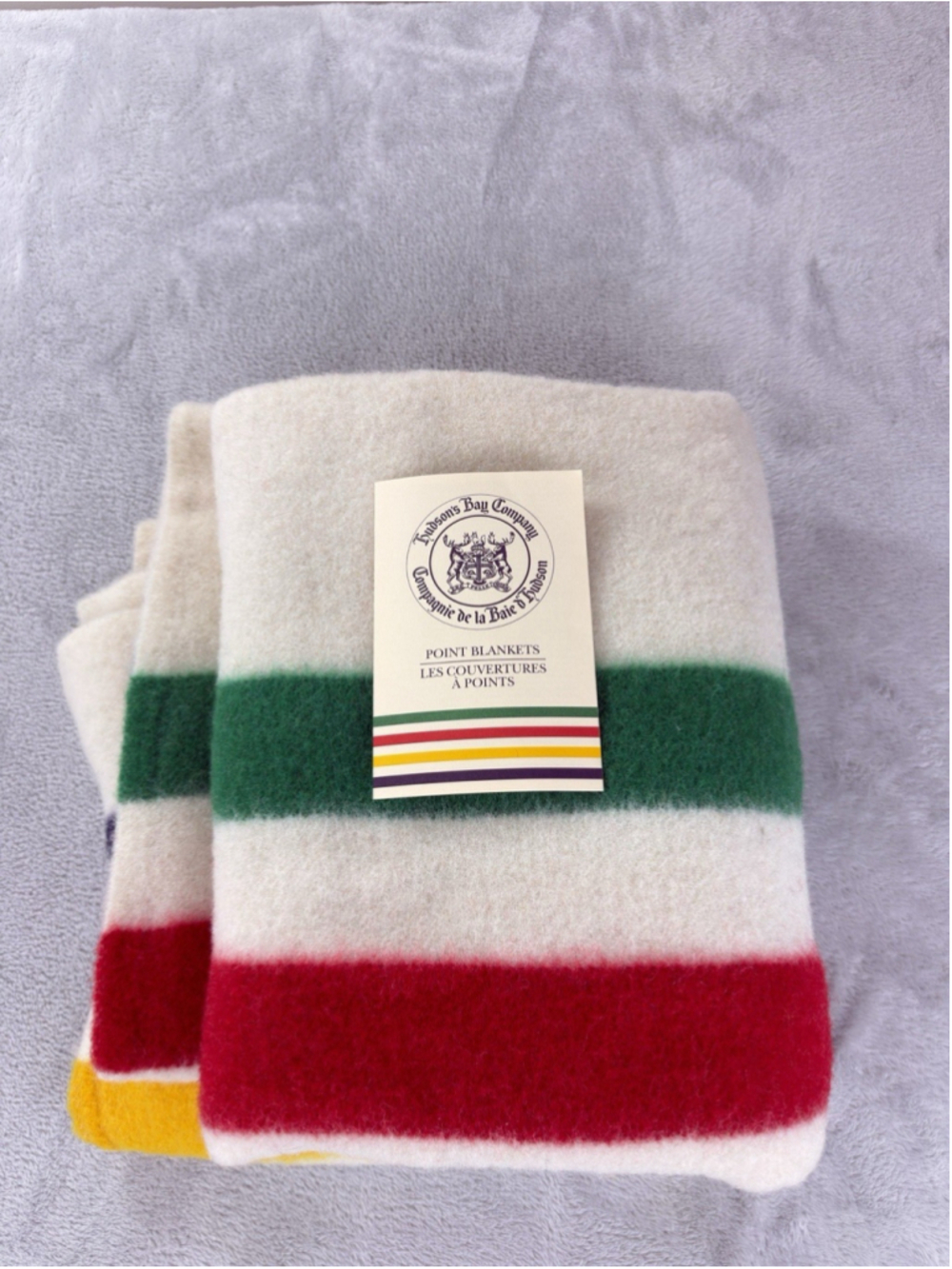 Vintage Hudson Bay NWT Two Point 100% Wool Blanket 330 Years Millenium Edition